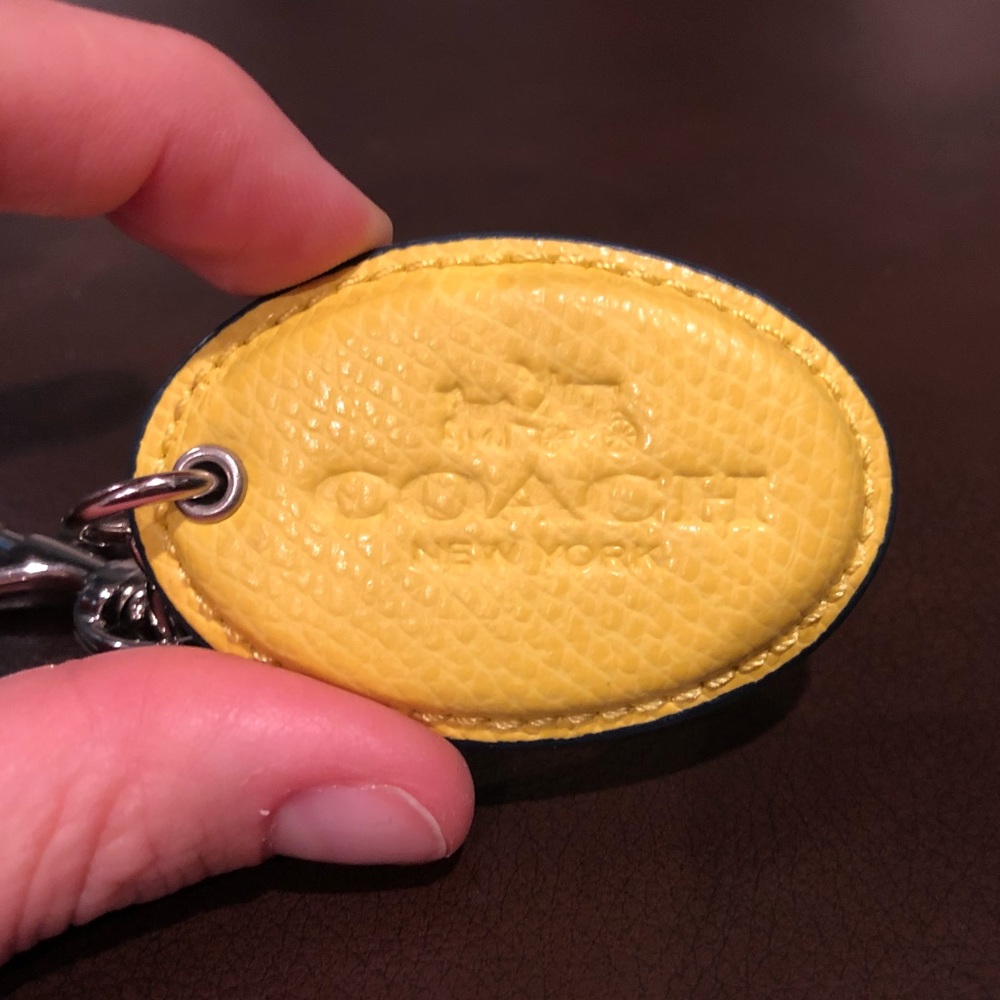Coach leather reversible keychain - new with tag!